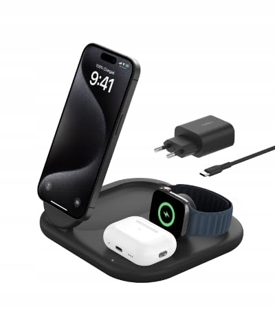 BELKIN BoostCharge 3w1 Qi2 15W MagSafe iPhone Watch AirPods — miniatura 4