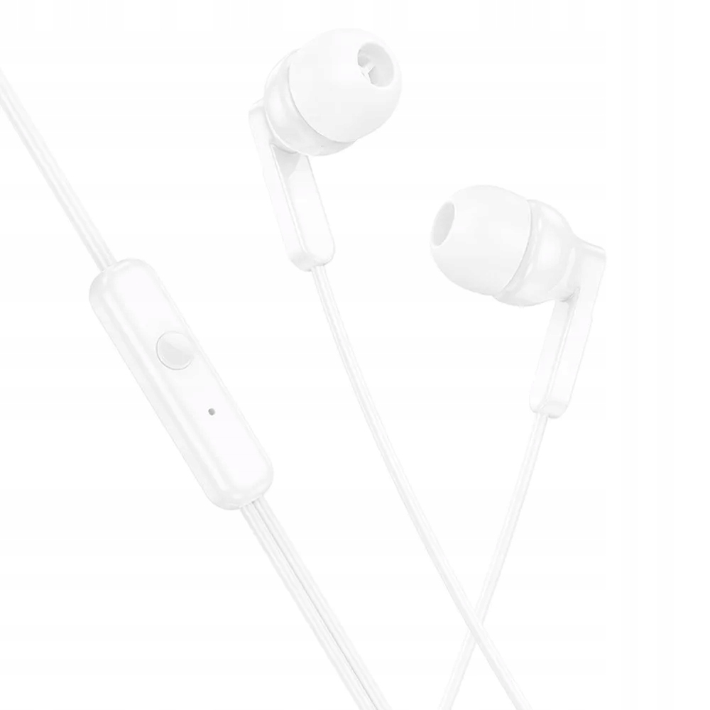 Hoco słuchawki przewodowe Jack 3,5 mm z mikrofonem M121 białe