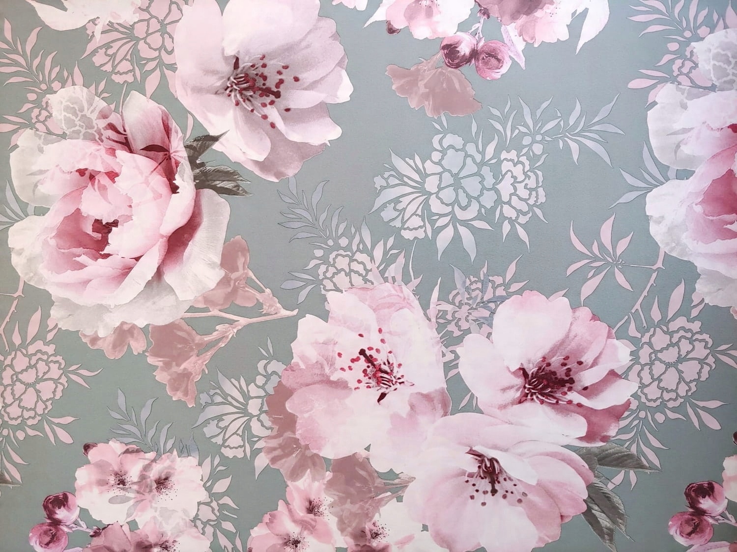 

Tapeta Ścienna Róże Kwiaty Peonie Różowe Ugepa