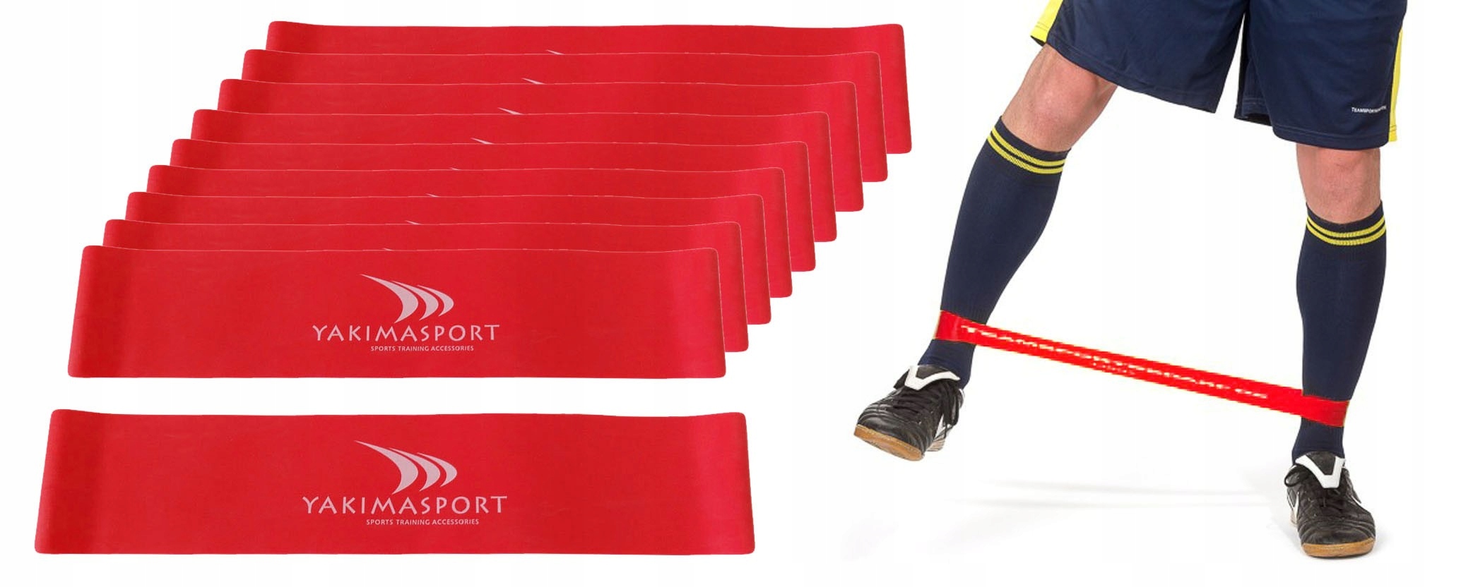 Guma oporowa do ćwiczeń fitness i treningu 0,6mm Mini Band Czerwona