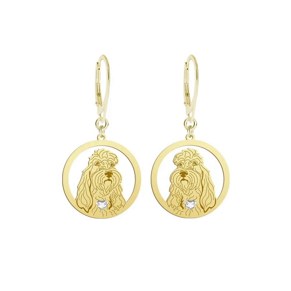 Grand Basset Griffon Vendéen Náušnice Pozlacené 925 Gravírování Dedikace Bonus