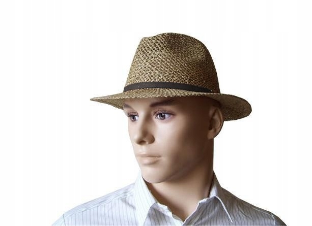 KAPELUSZ SŁOMKOWY AŻUROWY MĘSKI DAMSKI LATO LETNI 59 cm Marka inna