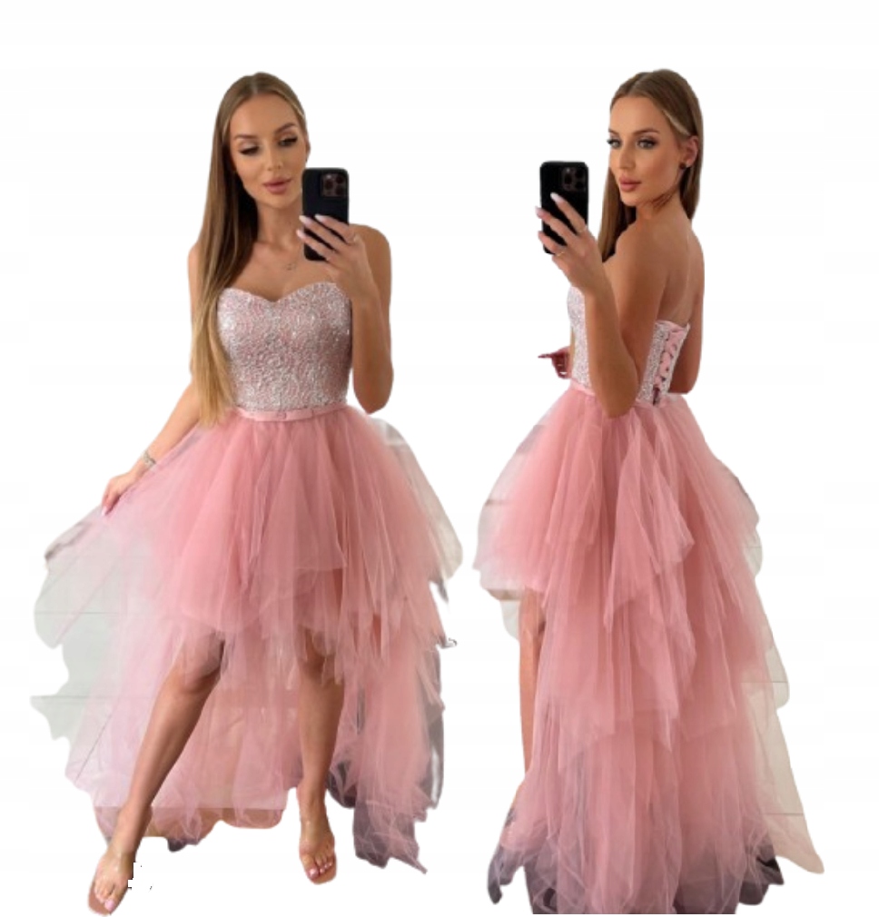 Asymetrické Šaty Z Tylu S Mořským Vřesem, Velké L