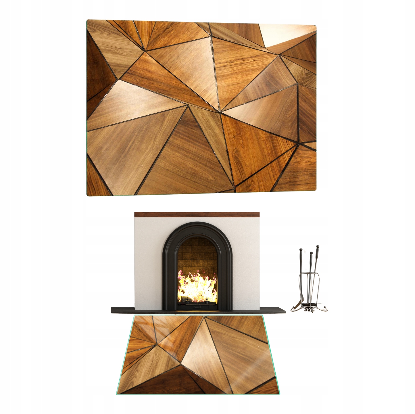 Sklo Pod Krb Tvrzené Sklo Podložka Rozměr 50x52cm Grafika Mozaika