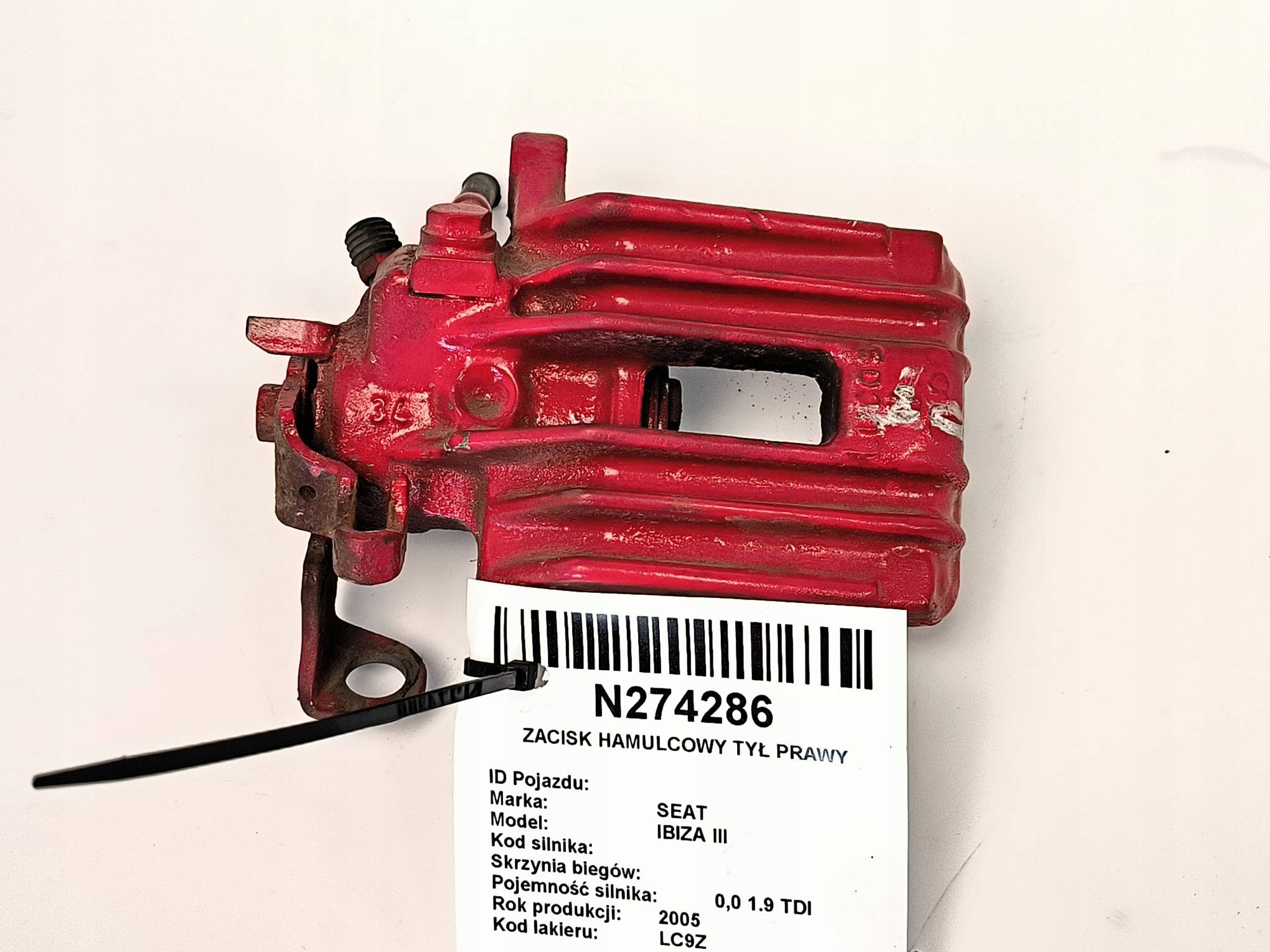 caliper brake rear part right 1.9 TDI SEAT IBIZA III
