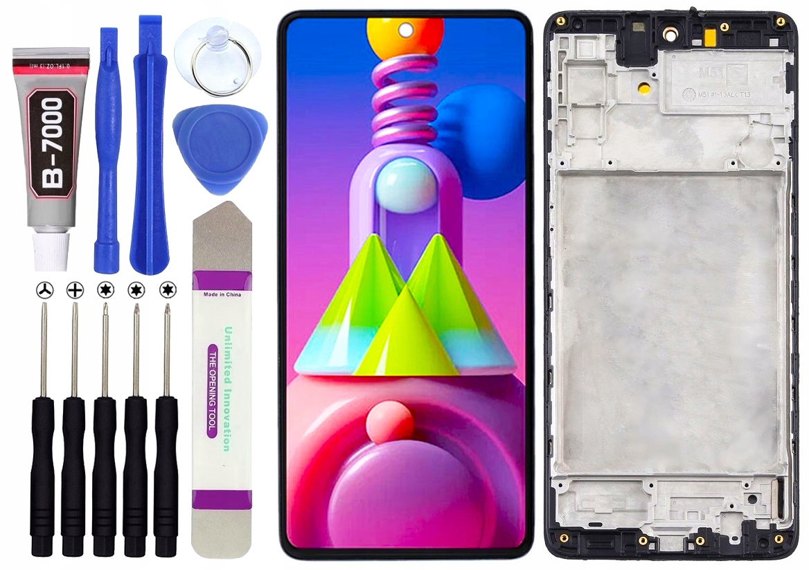 InCell displej pro Samsung Galaxy M51 M515 LCD displej Rámeček