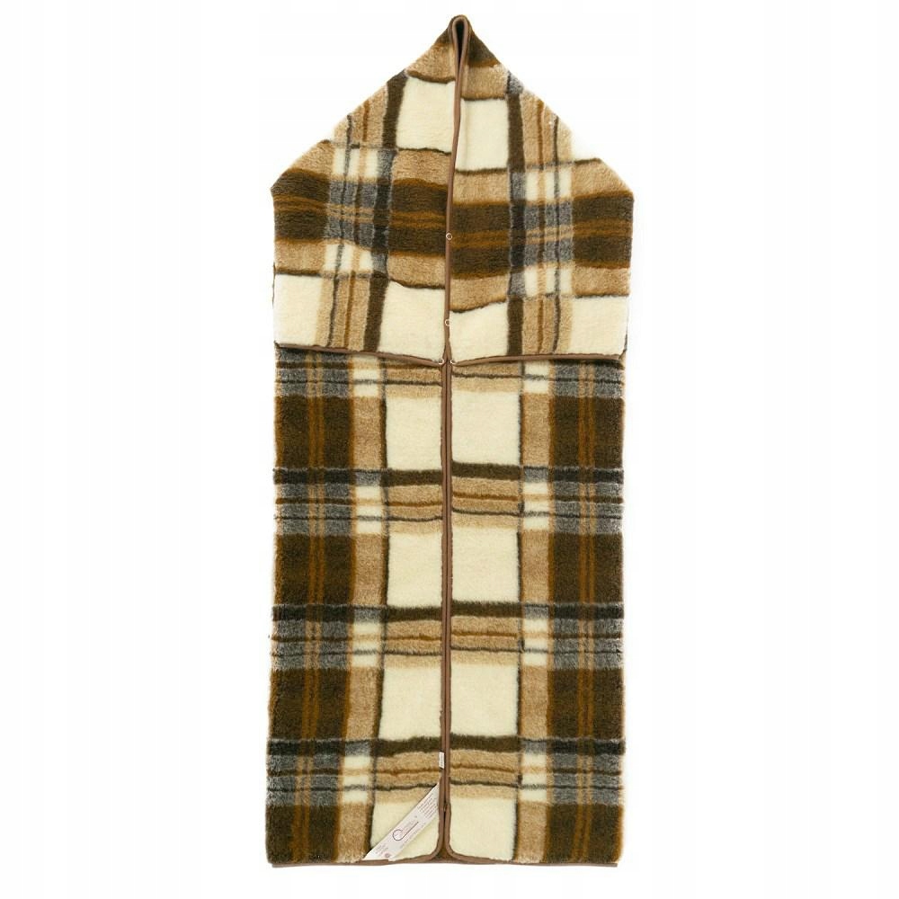 Vlněné kimono merino 160x200 Hnědá mřížka Rehabilitační výrobky