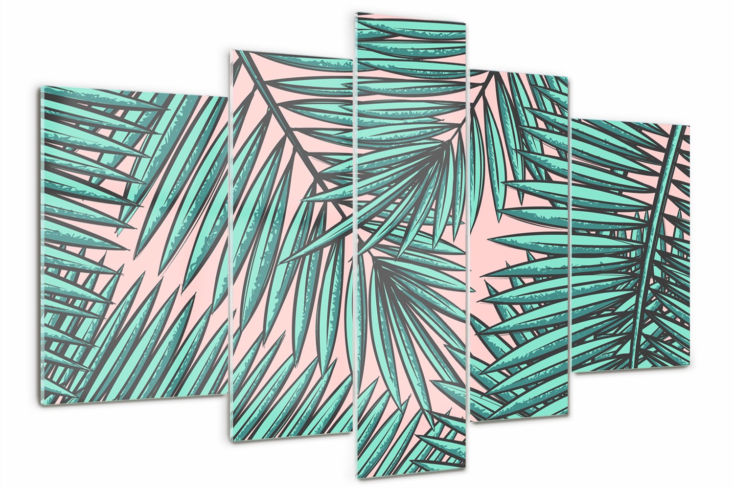 

Obraz szklany tryptyk ścienny Liście palmy