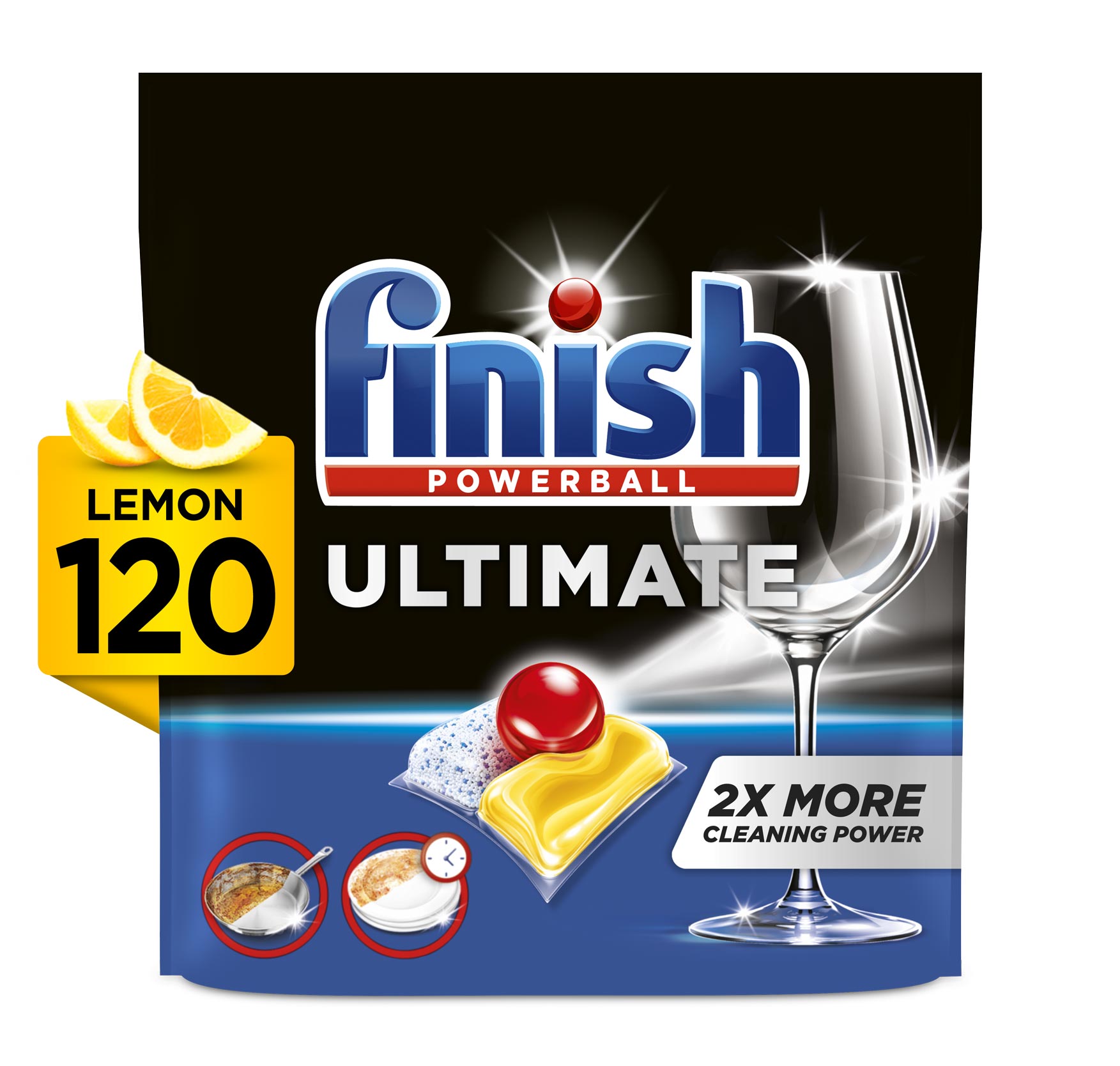 Levně Kapsle do myčky Finish Powerball Ultimate All in 1 Lemon 120 ks
