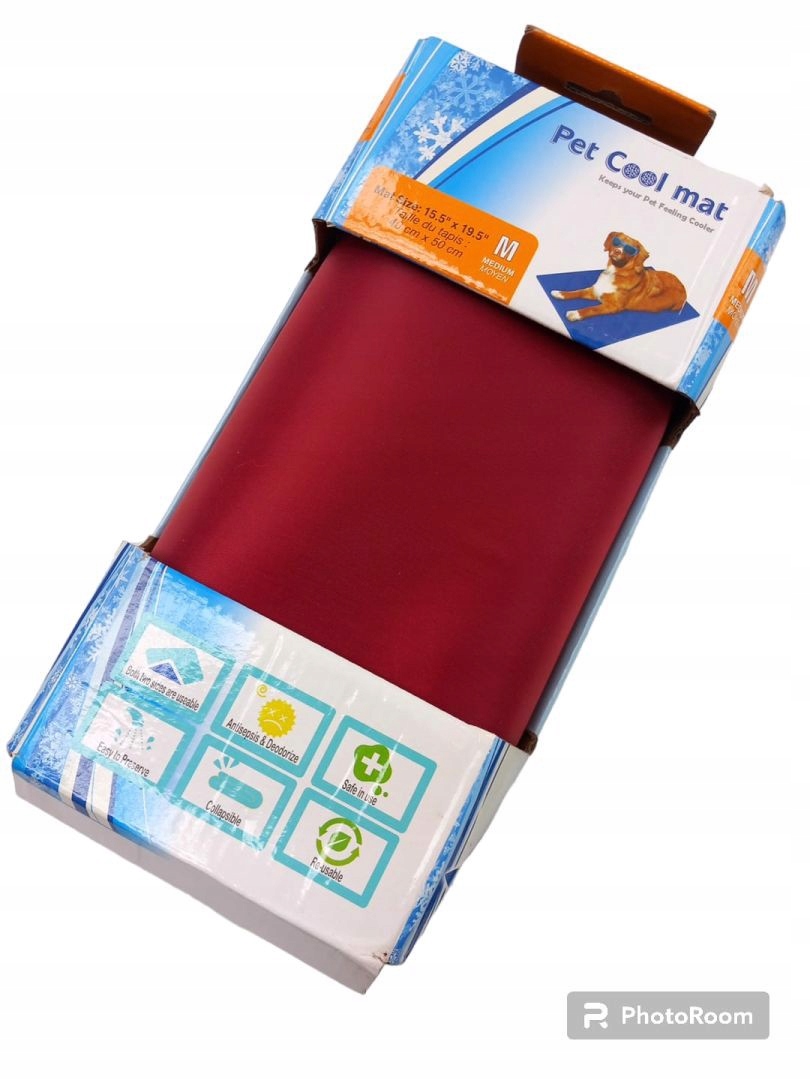 Chladící podložka pro psy a kočky 40x50 cm červená