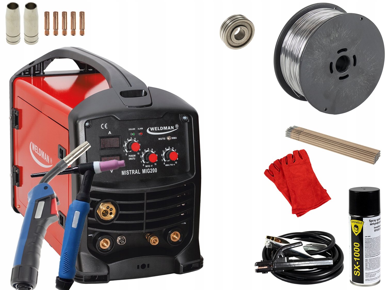 Зварювальний апарат MIGOMAT Weldman MIG 200A TIG MMA 3в1 230В