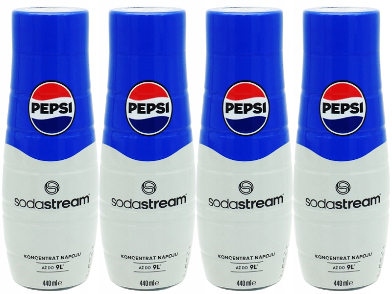 4x SYROP KONCENTRAT PEPSI COLA DO SATURATORA SODASTREAM 9L NAPOJU z 440ml Stan opakowania oryginalne