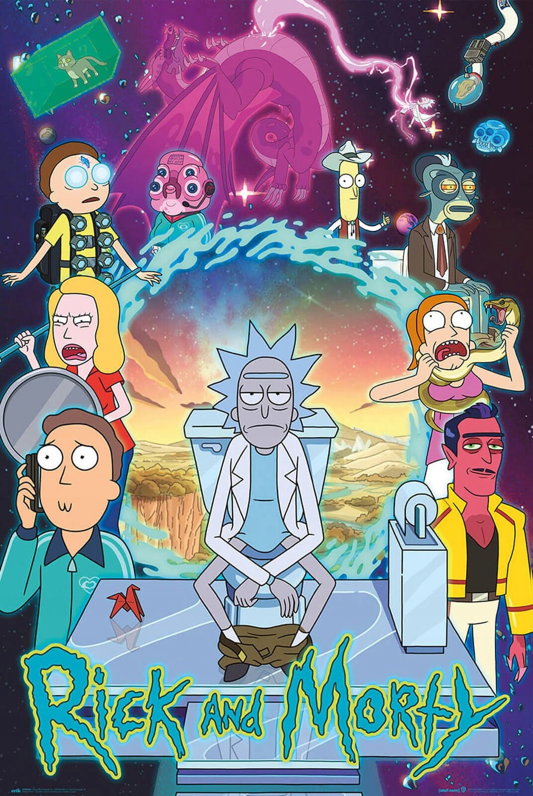 

Plakat 61x91,5 cm Rick and Morty 4 na ścianę