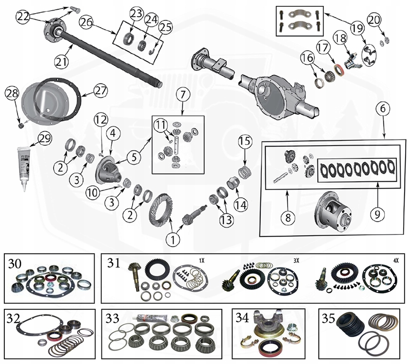 LOZYSKO POLOSI KOLA JEEP CHEROKEE GRAND DANA 35 44 Part number 5707
