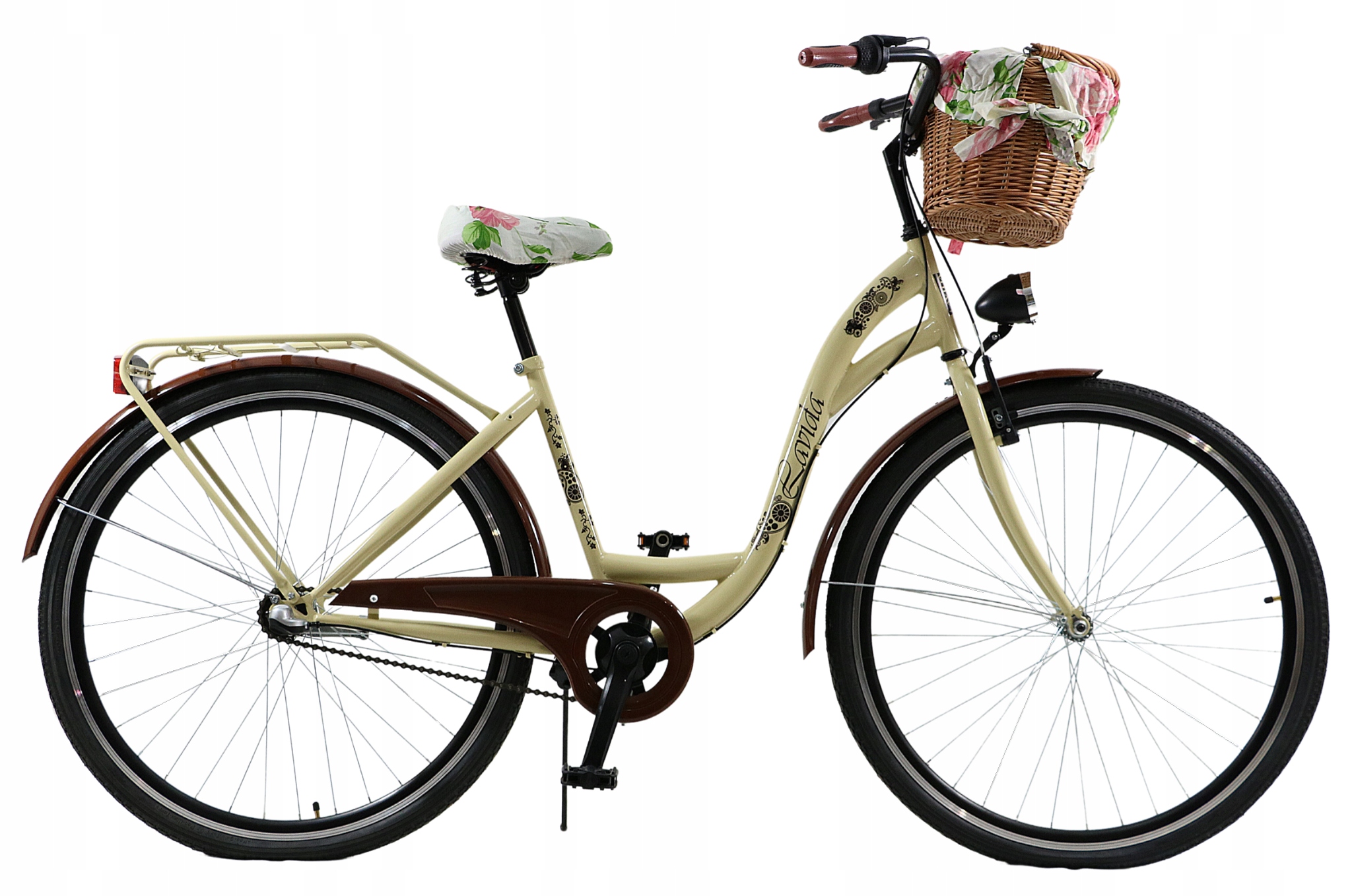 ROWER 28 MIEJSKI DAMSKI MĘSKI 3 BIEGI Z KOSZEM HIT LAVIDA kod