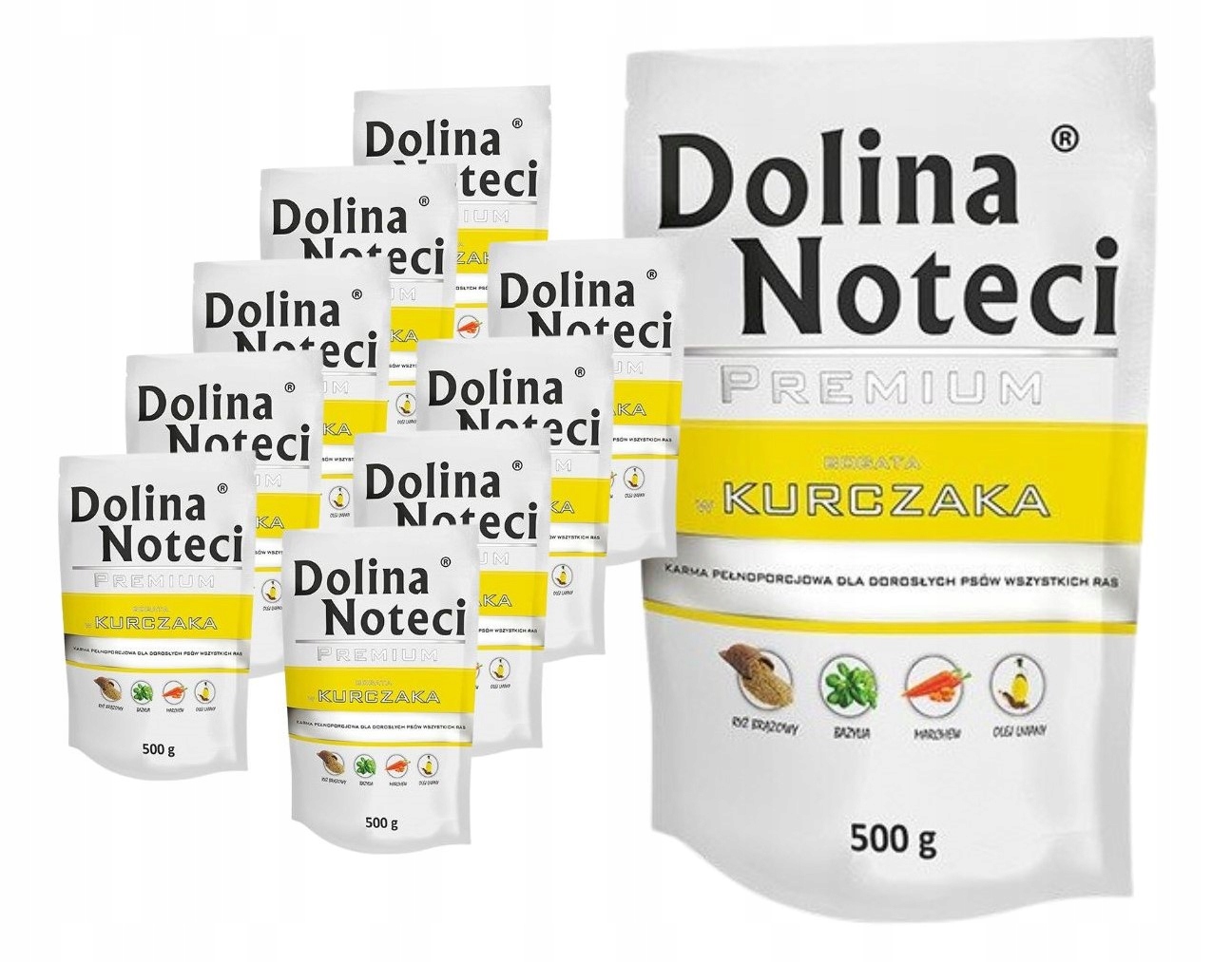 Levně Dolina Noteci Premium vlhké krmivo pro psy bohaté na kuřecí maso 10x500 g