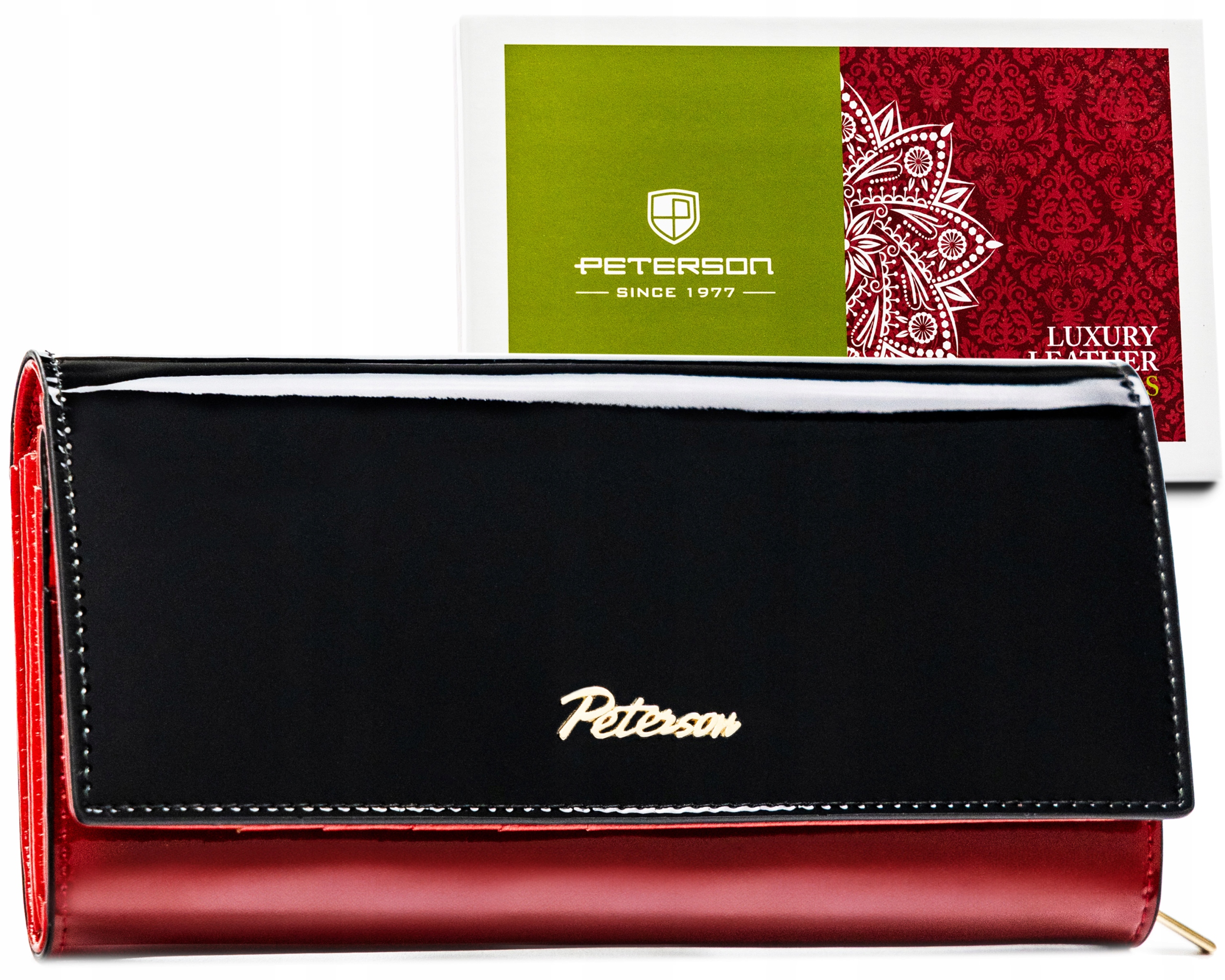 Dámská lakovaná peněženka Peterson z pravé kůže s Rfid ochranou