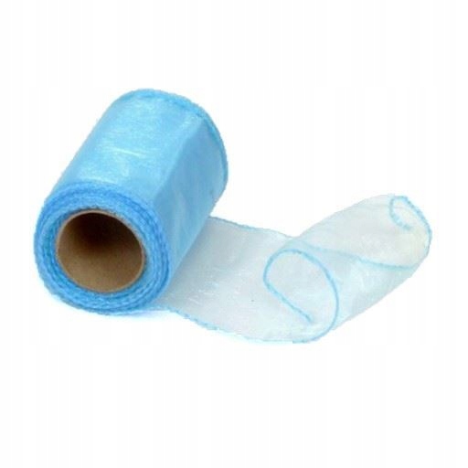 

Organza obszywana, gładka Blue