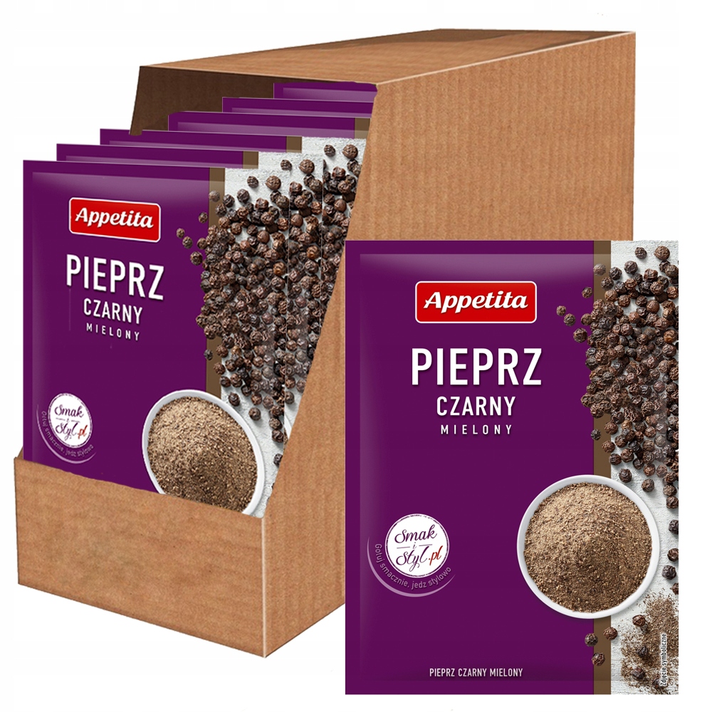 Levně Appetita Pepř černý mletý 18 g x 25 kusů