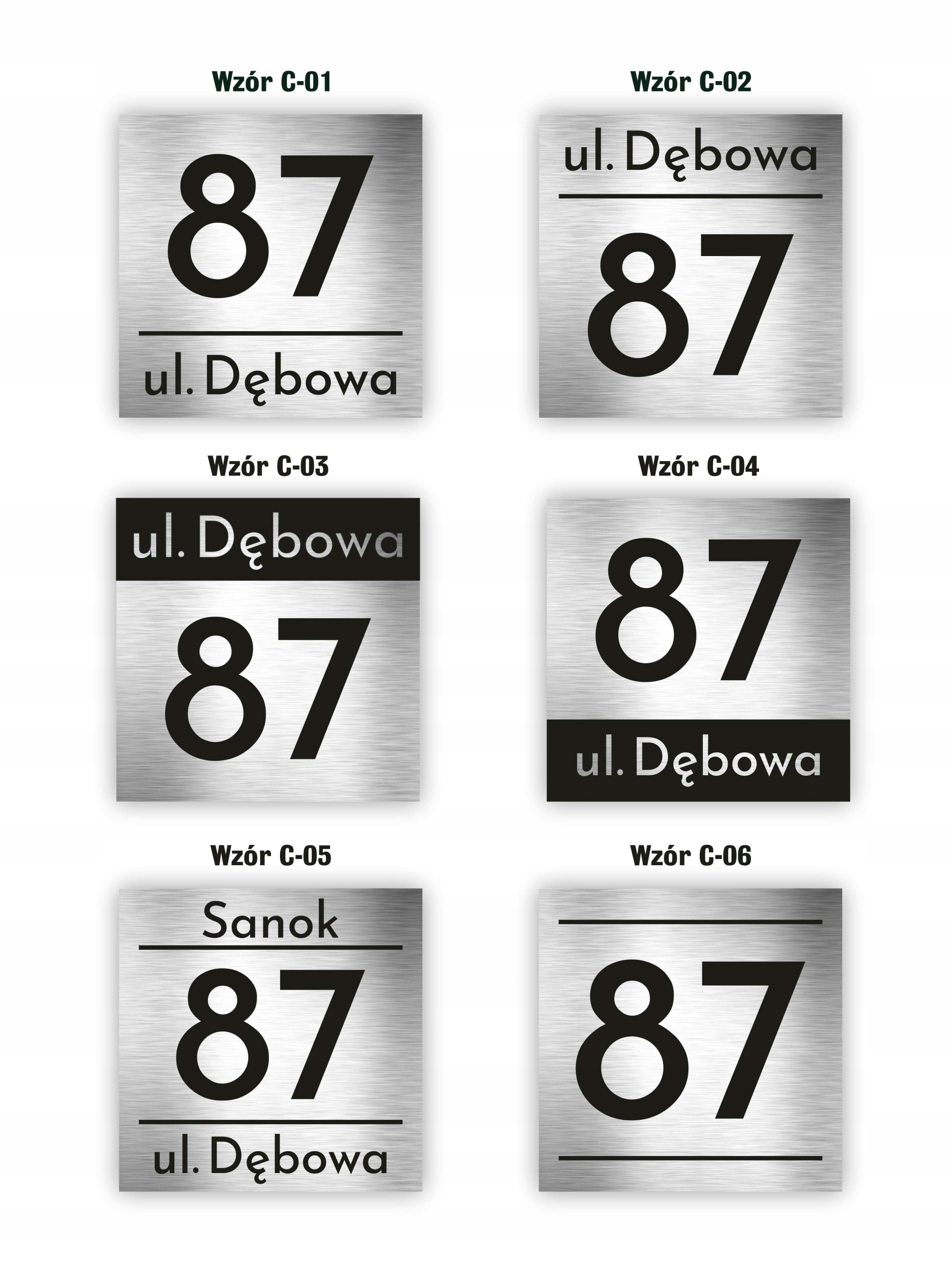 Tabliczka ADRESOWA ALUMINIOWA Numer domu 29 x 29 Szerokość produktu 29 cm