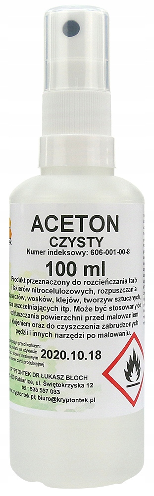 JAKOŚĆ KOSMETYCZNA - ACETON 100 ml ATOMIZER HQ