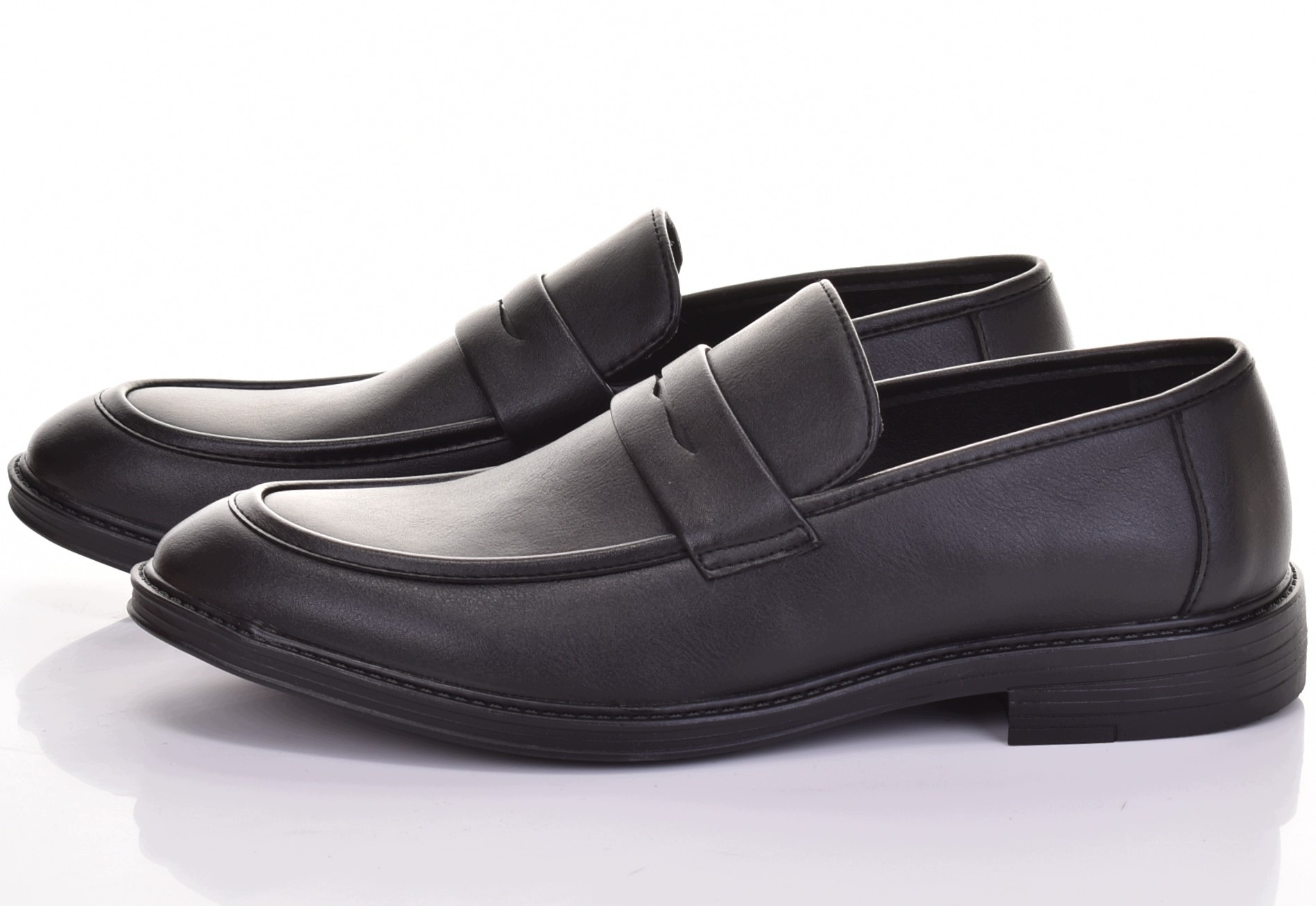 Pánské Mokasíny Klasické Elegantní Nazouvací Polobotky Ekokůže Černé