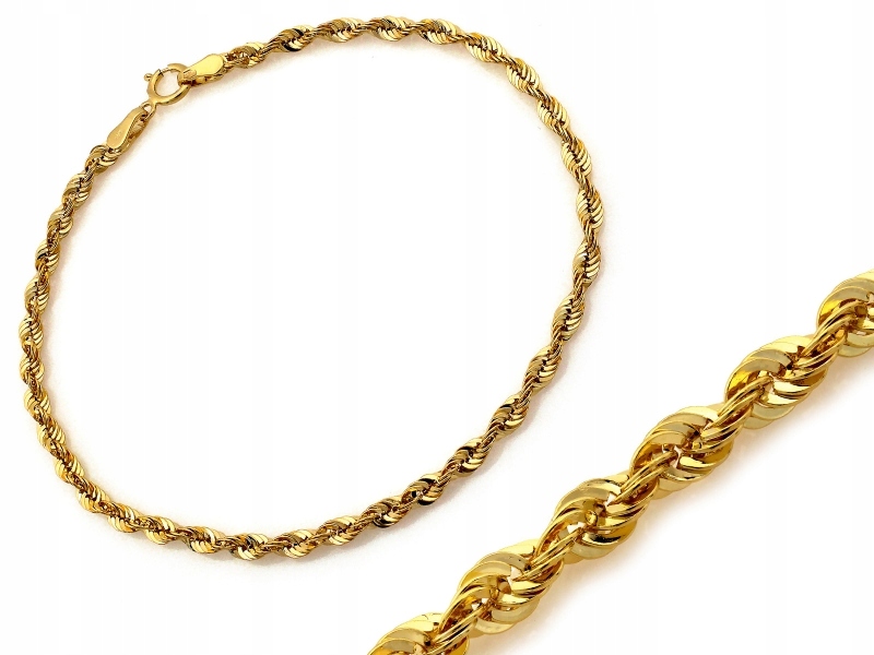 Zlatý náramek 585 řetízkový Korda 4,5 mm dárek 2.9 g klasický 18 cm