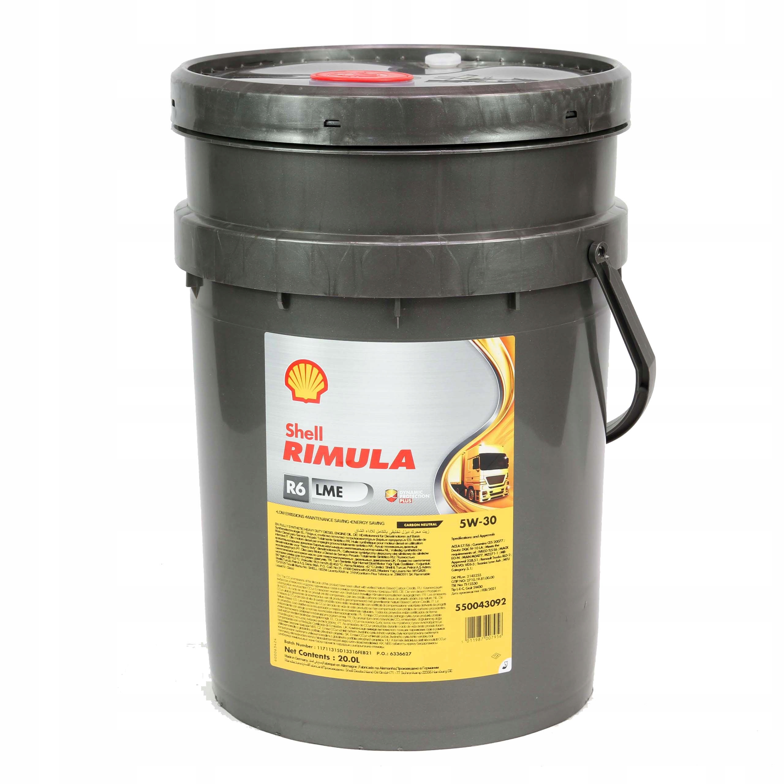 

Olej silnikowy Shell Rimula R6 Lme 5W-30 20L