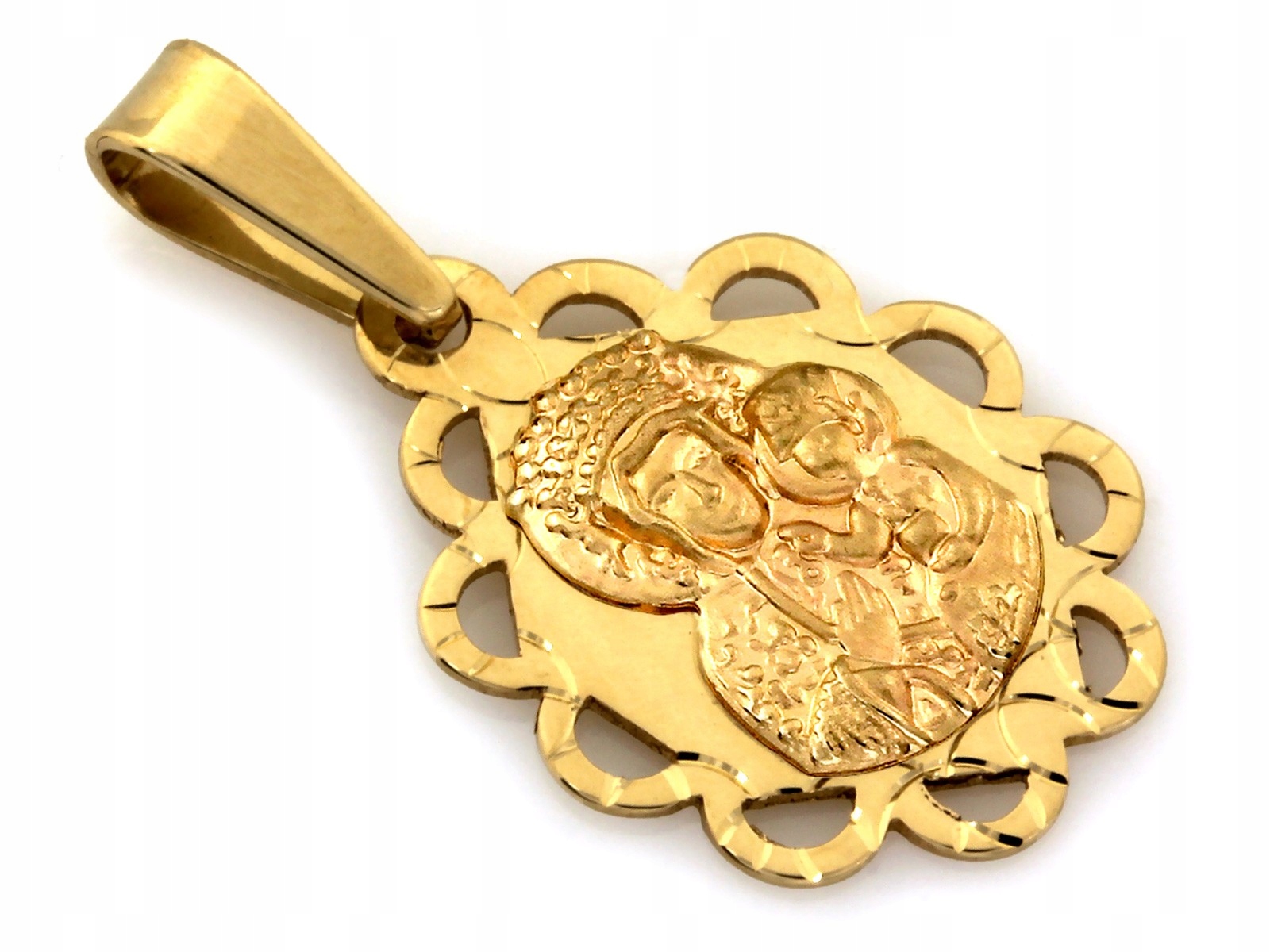 Zlatý přívěsek medailon oválný 585 14k, váha 0.68 g na řetízek pro ženy