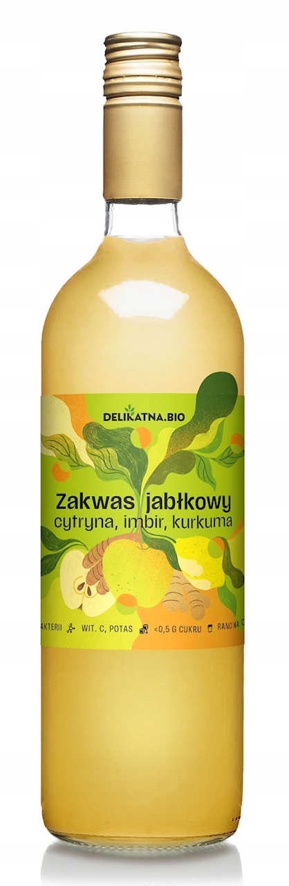 Levně Jablečný Kvásek S Citronem, Zázvorem A Kurkumou Bio 700 ml Jemný (kvásek)