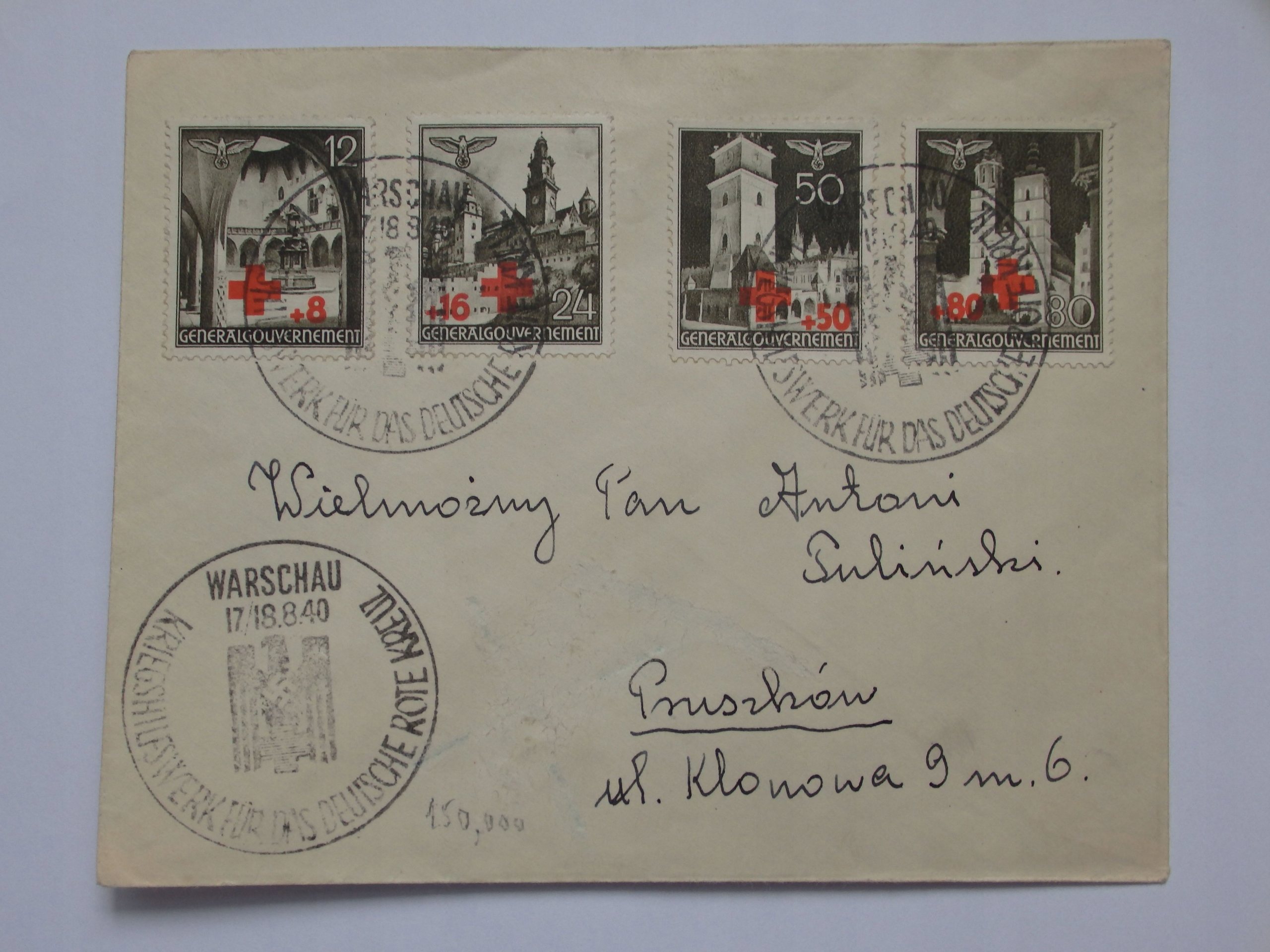 Stara korespondencja, Warszawa, 1940r. A6424