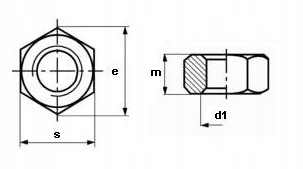 M8 NAKRĘTKA SZEŚCIOKĄTNA NIERDZEWNA A2 934 (25) Marka Bejmet