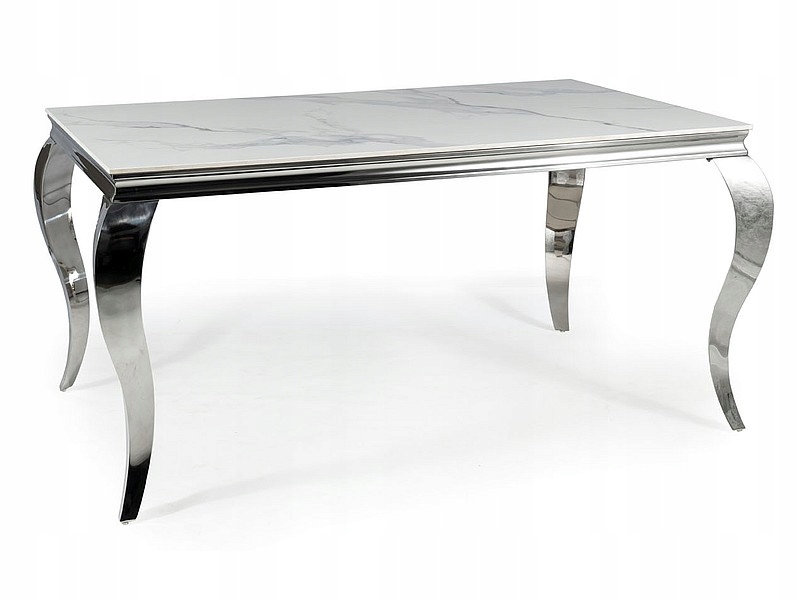 

Stół Prince Ceramic Biały Calacatta/Chrom 150X90