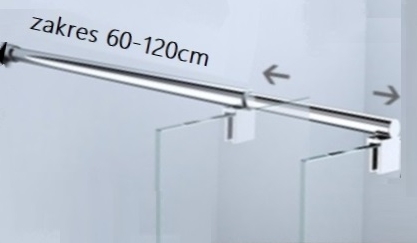 ŚCIANKA PRYSZNICOWA 8mm W9 Czarne Okucia 90cm Szerokość produktu 90 cm