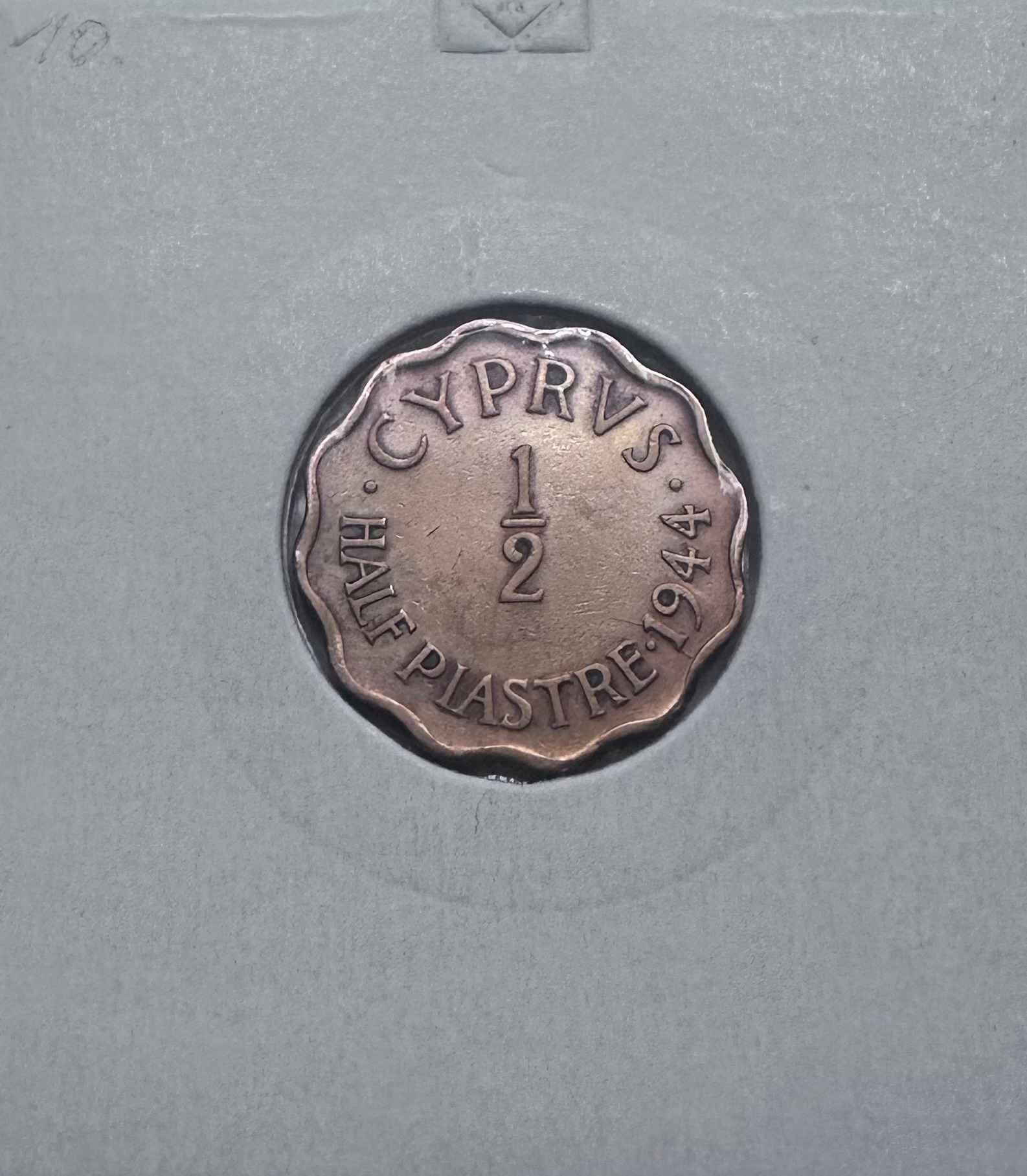 CYPR BRYTYJSKI 1/2 PIASTRA 1944