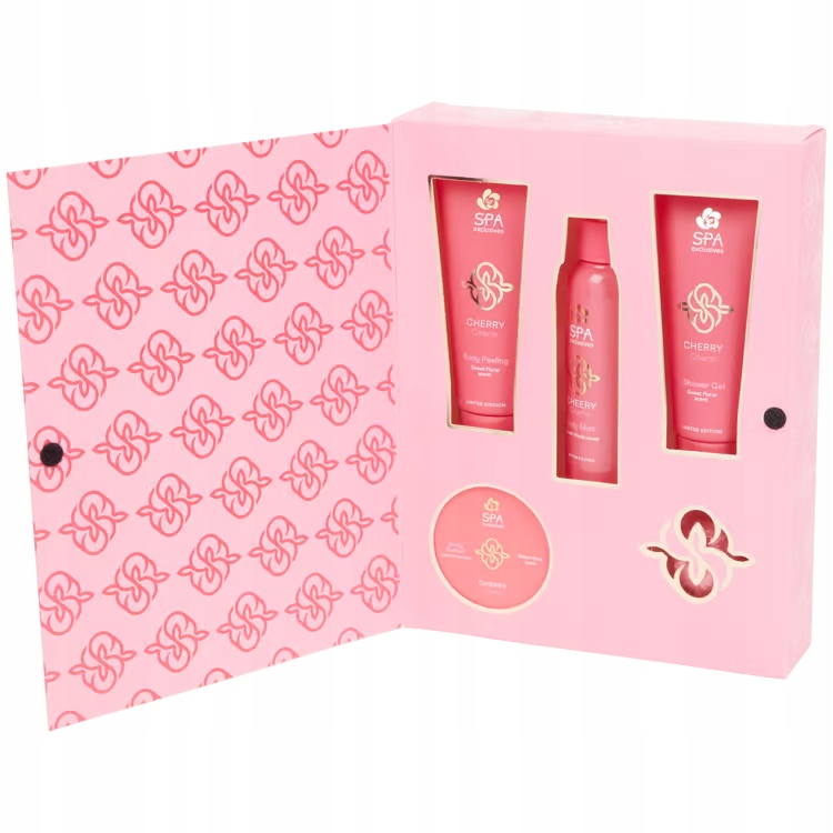 ZESTAW KOSMETYKÓW DAMSKICH DO KĄPIELI SPA PREZENT ZAPACH WIŚNI CHERRY 5 el. Przeznaczenie do ciała