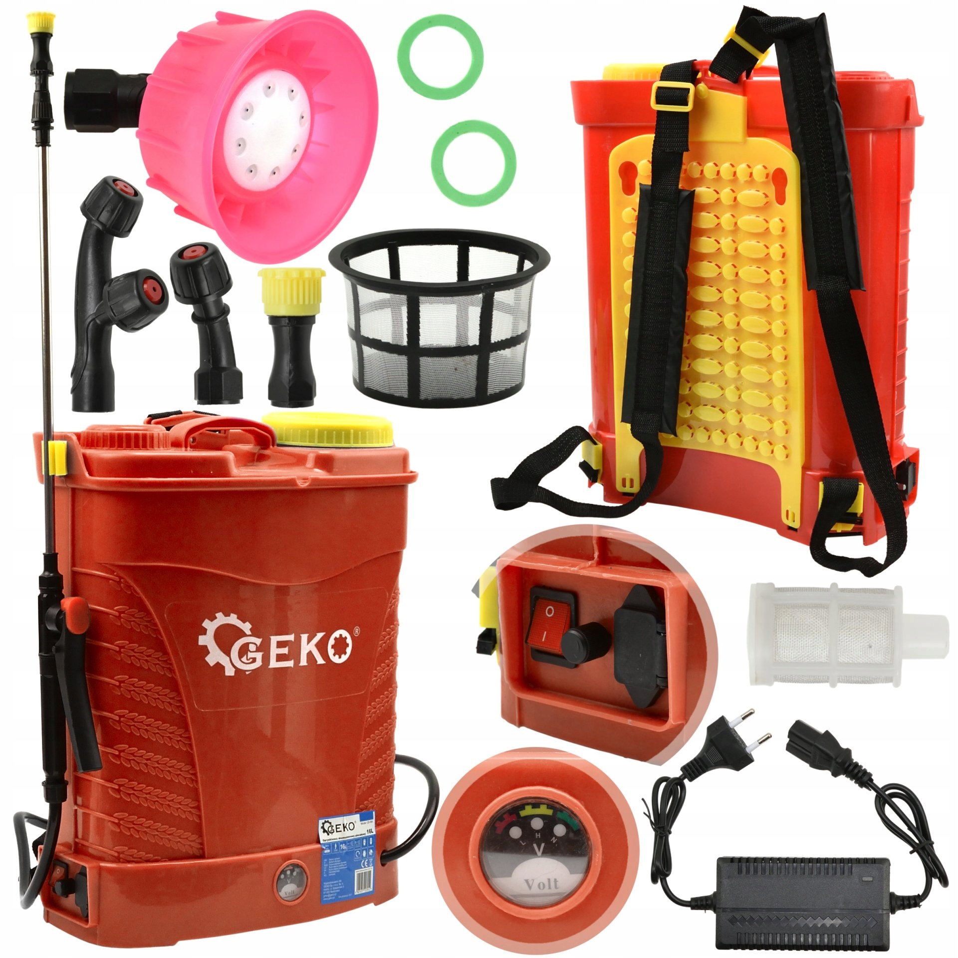 

Opryskiwacz Akumulatorowy Elektryczny 16L +4 Dysze