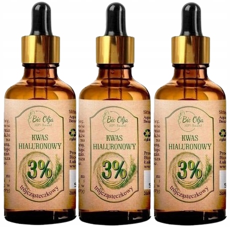 3 x Bioolja Kyselina hyaluronová 3% 10 ml Vrásky Hloubková hydratace pokožky