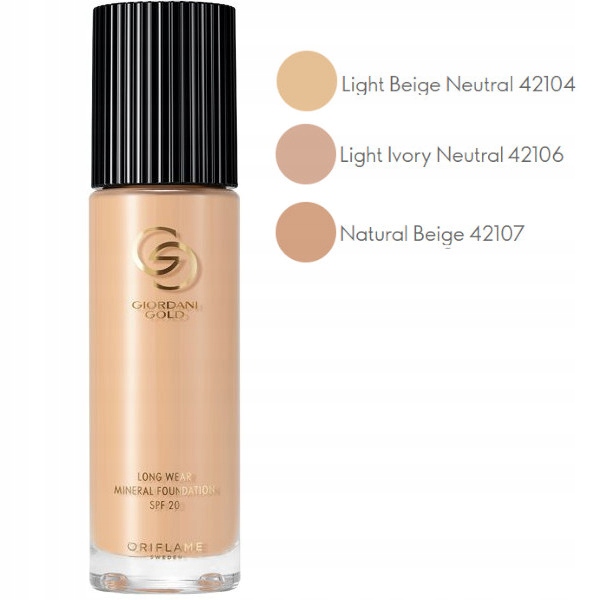 Oriflame Podkład mineralny Giordani Gold kolory