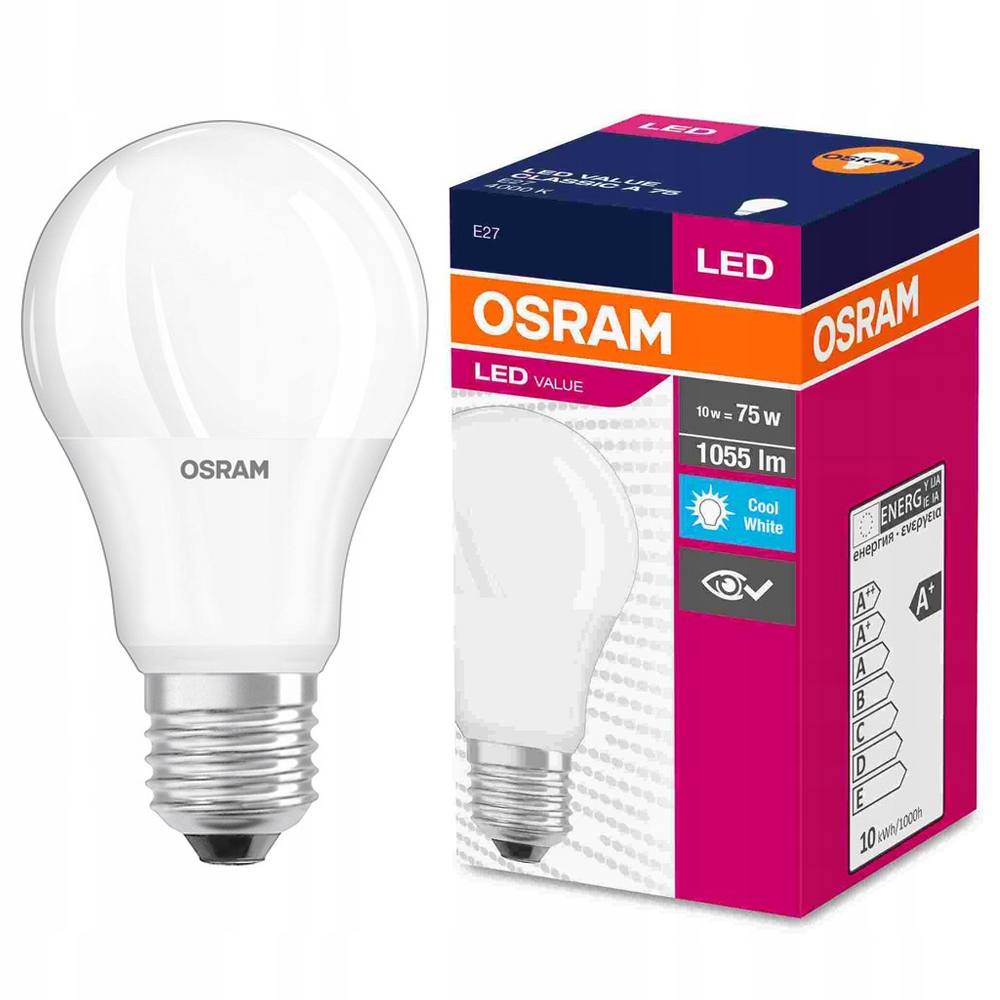 

Żarówka Led 10W=75W E27 Osram 4000K biała