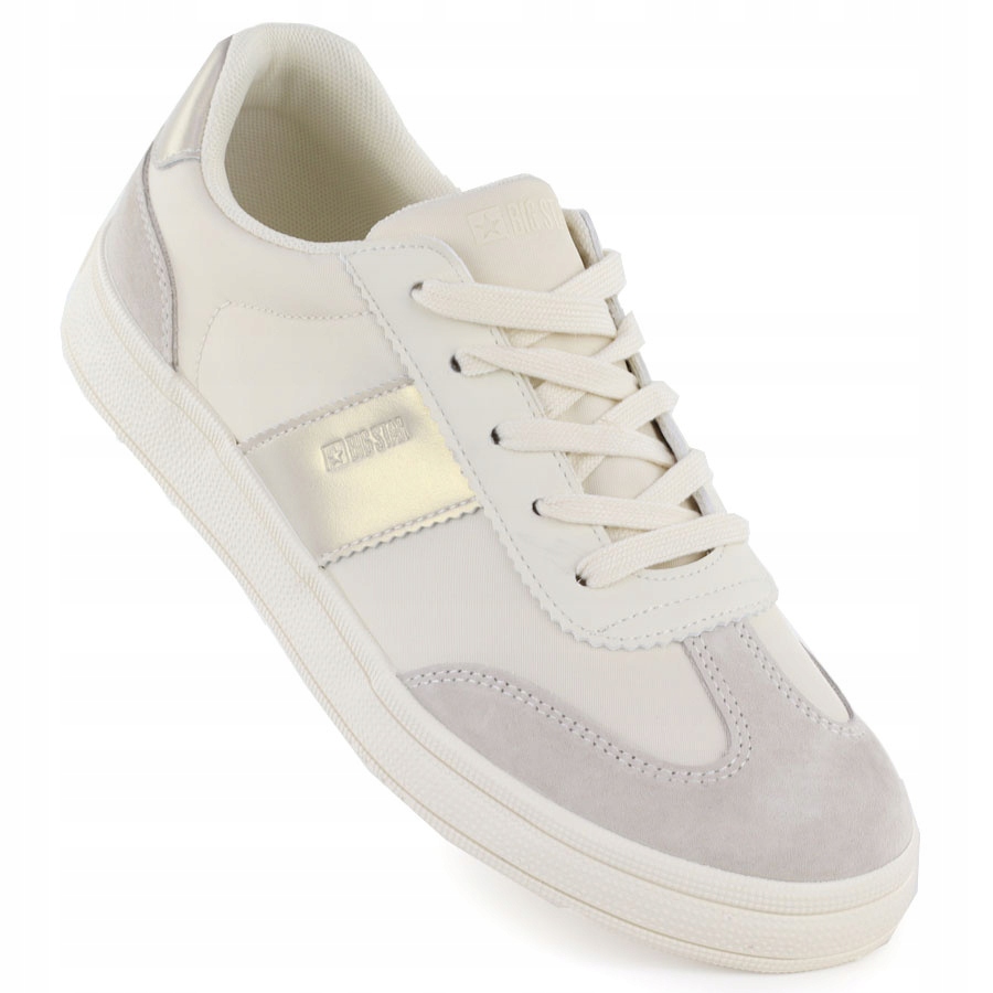 Dámské kožené polobotky sportovní béžové Big Star TT274155 40