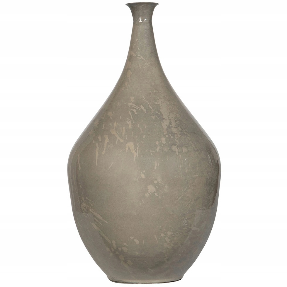 Podlahová Váza Vysoká Kovová Šedá 56 cm Na Podlahu Do Obývacího Pokoje Domu Loft