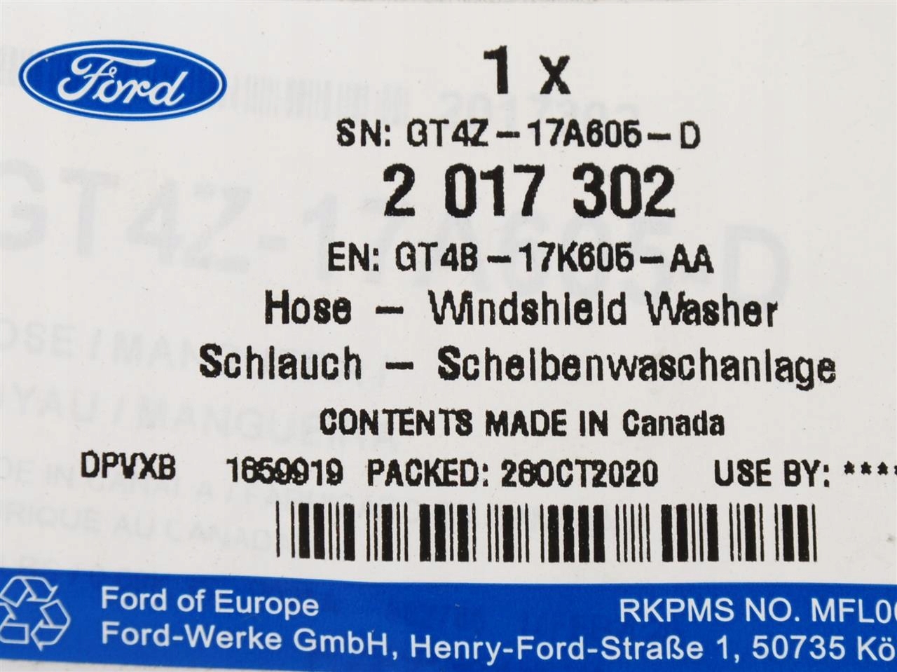 PRZEWODY SPRYSKIWACZA SZYBY PRZOD EDGE 15 18 Car type 4x4 SUV Passenger cars