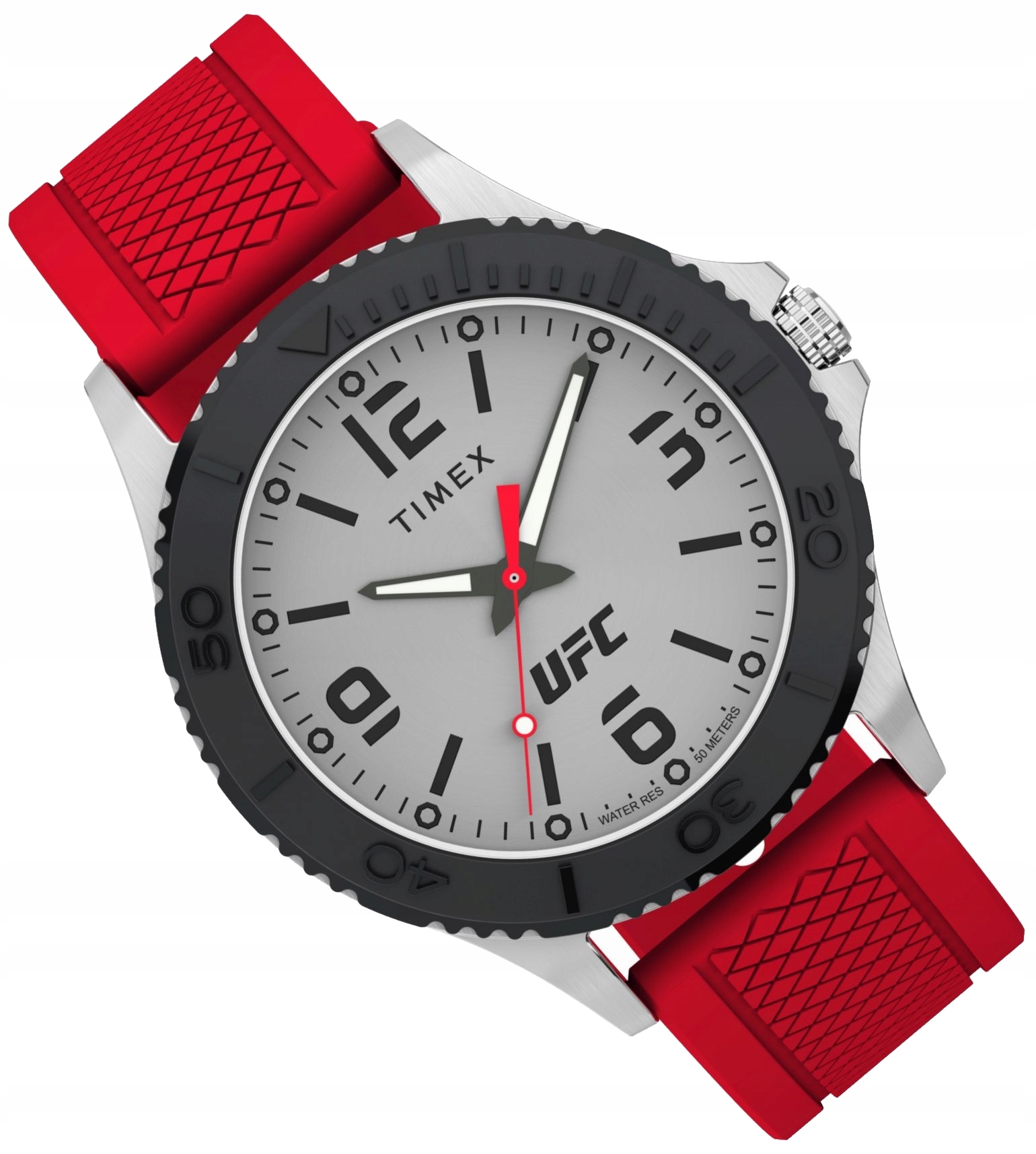 Zegarek męski na czerwonym silikonowym pasku Timex UFC TW2V58200 WR50