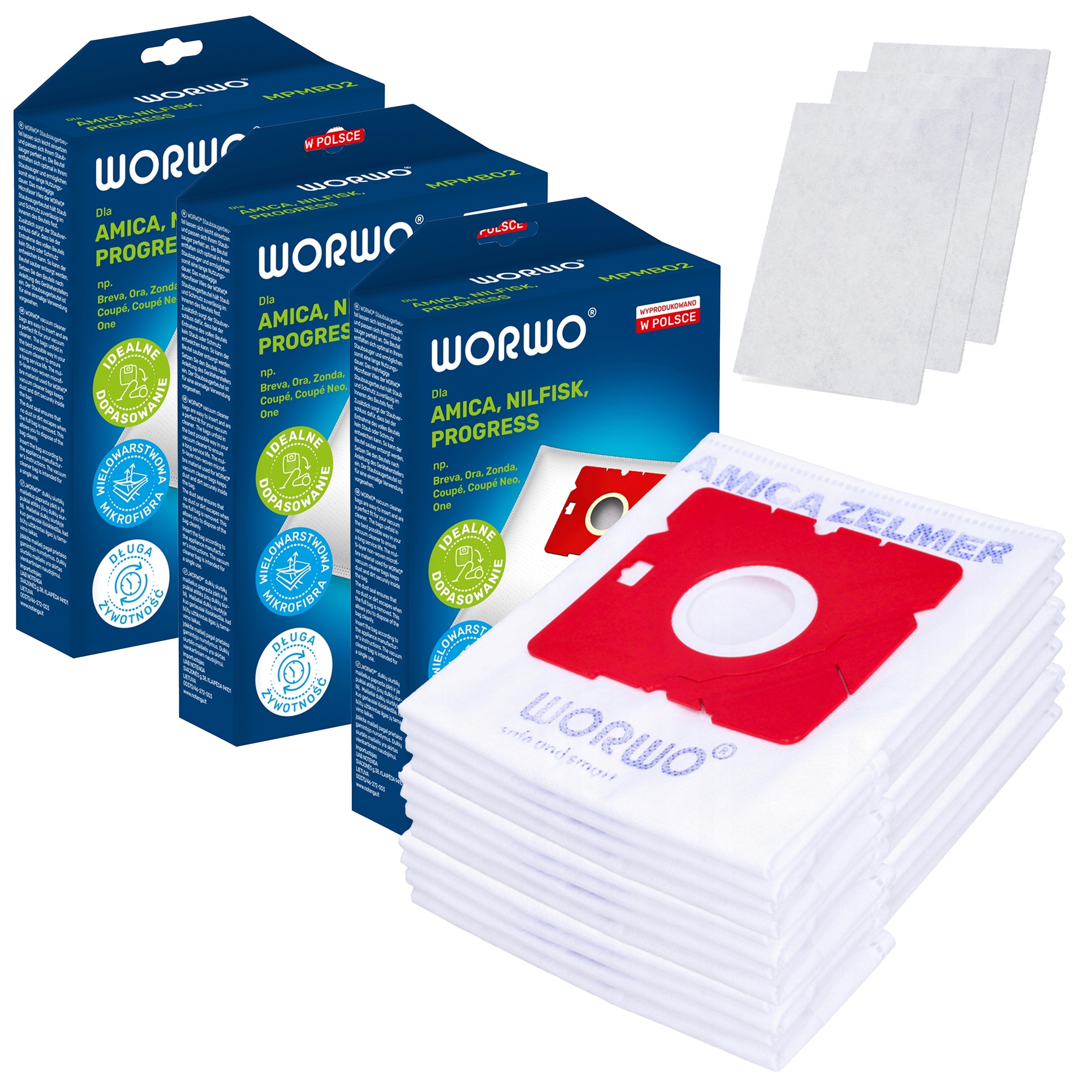 12 x Worki do AMICA ORA 700W modele VM1021 VM1022 FEN TURBO Pro VM 20644