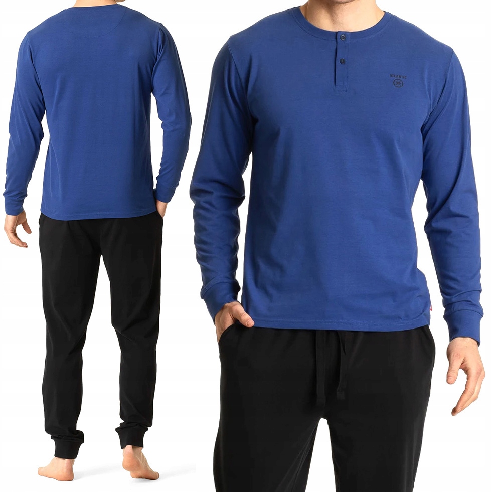 Atlantic NMP-360 pánské Pyžamo 100% Bavlna s dlouhým rukávem M