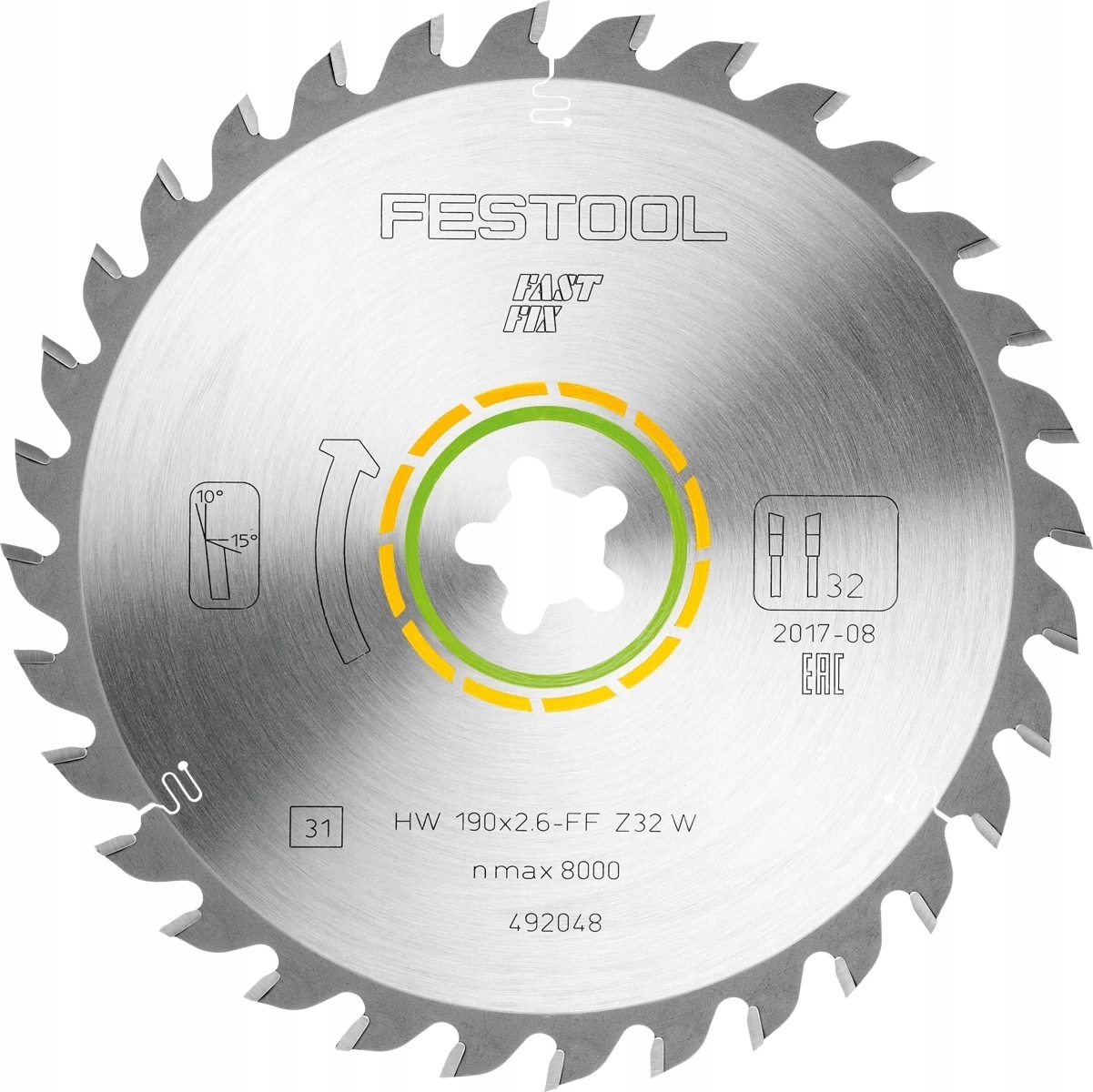 Pilový Kotouč Na Dřevo Hw 190X2,4 Ff W48 Festool 492050
