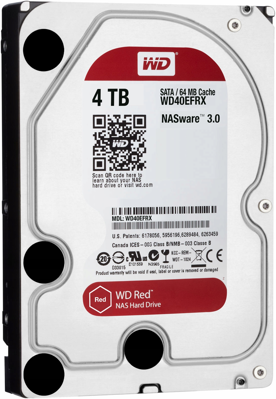 

Hdd 3.5 SATA3 Wd WD40EFRX Red 4TB 24x7