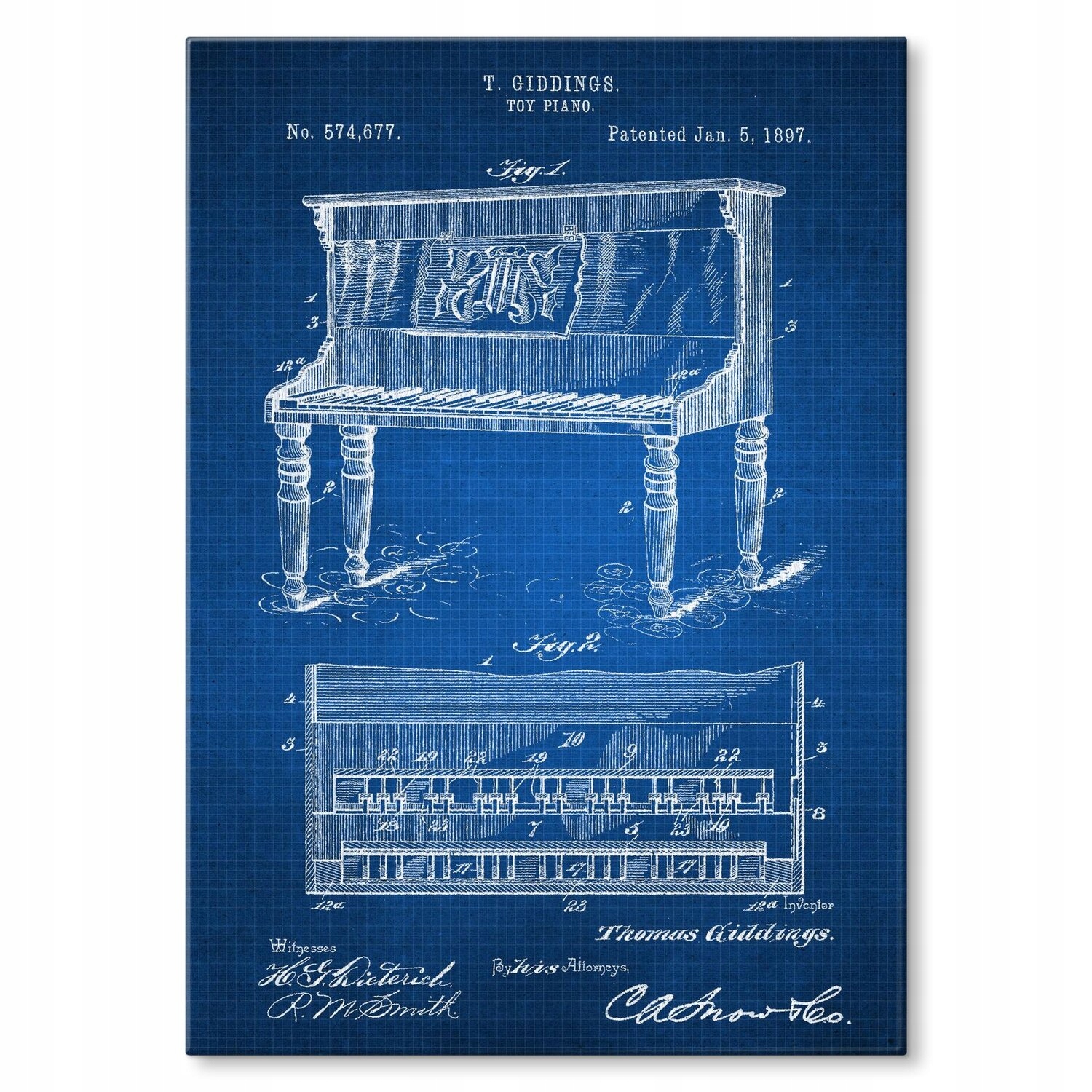 Kovový plakát Piano nástroj Tech Szyld Plech 30 x 42 cm Dárek