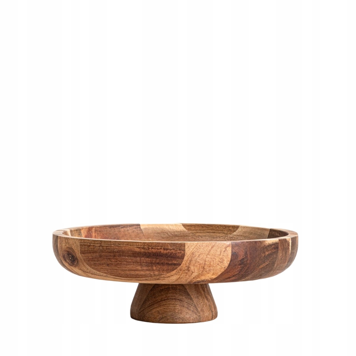 Podnos Mooka akáciová zaoblená na nožce 30,5 x 11 cm Homla